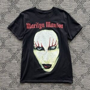 Marilyn Manson Shirt Men's Size Small Black Holy Wood Band Hard Rock Metal Y2K